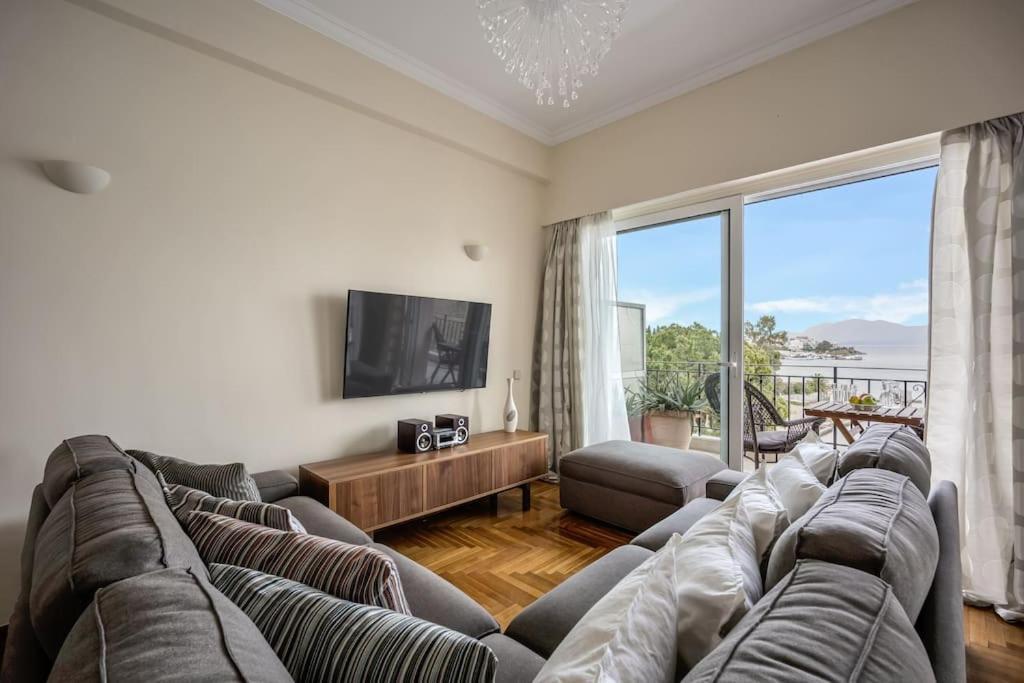 Bright Central Apartment With Splendid Sea View! Chalkís Eksteriør bilde